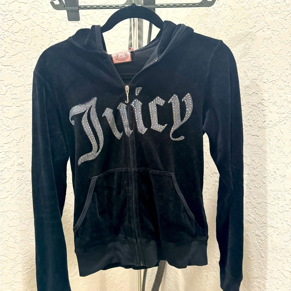 Juicy Couture Velour Black Set (Pants and Hoodie)